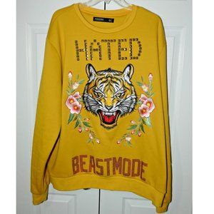 Gold Tiger Sweatshirt Cotton Hudson Hated Beastmode Embroidery Adult size 3X